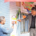 نواختن زنگ انقلاب در نصیرشهر با حضور شهردار ومسؤلین شهر